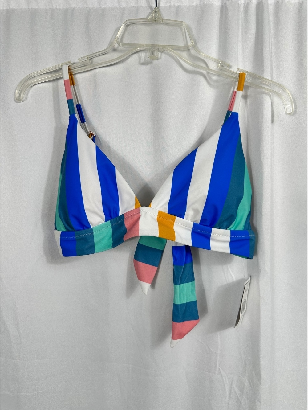 Raisins Anya Bra Bikini Top XL Blue Multi-Color Striped Swimwear